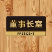 企業董事長室標牌辦公室雙色板雕刻門牌科室牌標識牌